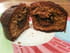 Muffins � la noisette, coeur de nutella