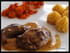 Joue de porc, cr�me d ail et pommes fondantes