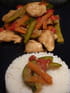 Wok de poulet aux l�gumes