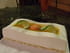 Bavarois citron vert, noix de coco et fruits exotiques
