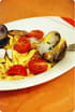 P�tes fra�ches aux palourdes et tomates cerises
