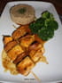 Brochettes de saumon et chorizo