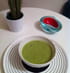 Velout� de courgettes et petits pois au lard fum�
