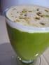 Capuccino de petit pois � la pistache