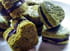 Whoopie pies au th� matcha, ganache au chocolat