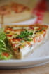 Quiche aux tomates, fromage de ch�vre et basilic 