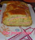Cake au jambon, cheddar et oignon