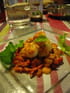 Poel�e de poivrons et gambas au piment d espelette