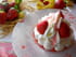 Pavlova aux fraises comme un nuage