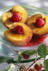 P�ches r�ties aux fruits rouges et � la m�lisse 