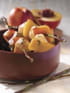 Piquets de volaille aux nectarines d�ici et vinaig