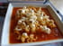 Velout� de tomates �pic� au pop corn et parmesan