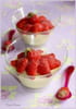 Pannacotta au chocolat blanc et fraises