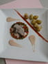 Jalousie de poivron, foie gras et mousse de Pinaud