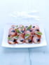 Carpaccio de fraises, balsamique et basilic