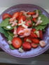 Fraises en salade rose sucr�e-sal�e