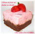Mousse de fraises sur fondant au chocolat