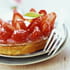 Tarte fraise - rhubarbe � la menthe 