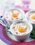 Oeufs cocotte carbonara et parmesan