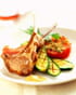 C�telettes d�agneau aux courgettes et aux tomates 