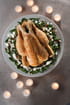Chapon fermier r�ti et �pinards
