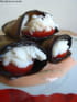 Roul�s aux aubergines tomates et crabes, sauce cocktail
