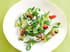Salade de courgette, haricot et cerise, sauce pistache