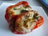 Poivron farci au thon, tomate et mozzarella