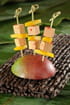 Brochette de foie gras d�oie � la mangue et baies roses