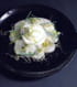 Chantilly au citron vert sur carpaccio de st jacques