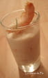 Petites pana cotta sal�es crevettes et lait de coco