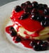 Pancakes � la ricotta et aux myrtilles