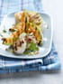 Melon de Guadeloupe et St-Jacques grill�es, sauce tha�