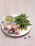 Bouch�es de t�te de veau et salade de haricots verts