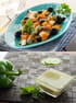 Gazpacho vert  accompagn� de son bar r�ti aux olives noires