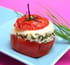 Tomates farcies ti�des � La vache qui rit� et aux herbes fra�ches