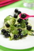 Salade de courgettes et olives noires au parmesan