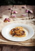 Spaghetti � la poutargue et artichauts 