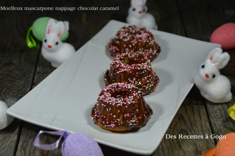moelleux mascarpone nappage chocolat caramel