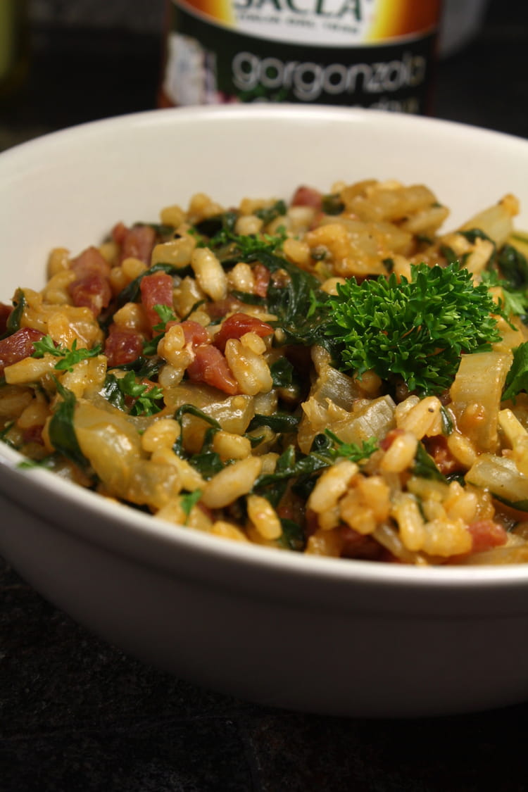 Marvelous Cuisiner Des Cotes De Blettes #8: Risotto-blettes-et-bacon-sauce-oignon-doux-et-gorgonzola.jpg Marvelous Cuisiner Des Cotes De Blettes #8: Risotto-blettes-et-bacon-sauce-oignon-doux-et-gorgonzola.jpg