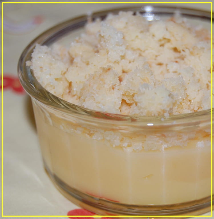Recette de Crème de citron sous crumble coco la recette creme de citron sous crumble coco