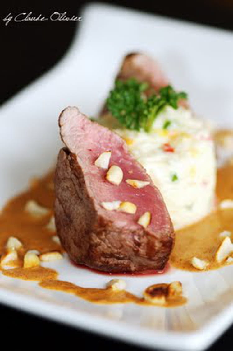 Recette de Filet de bœuf Angus, sauce au curry Panang et risotto la