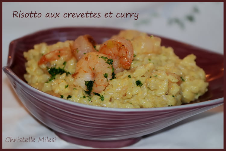 Recette de Risotto aux crevettes et curry la recette facile