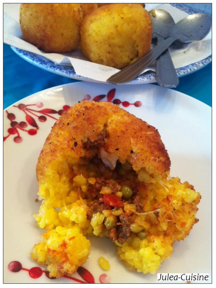 Recette Arancini, boulettes de riz farcies siciliennes la recette facile